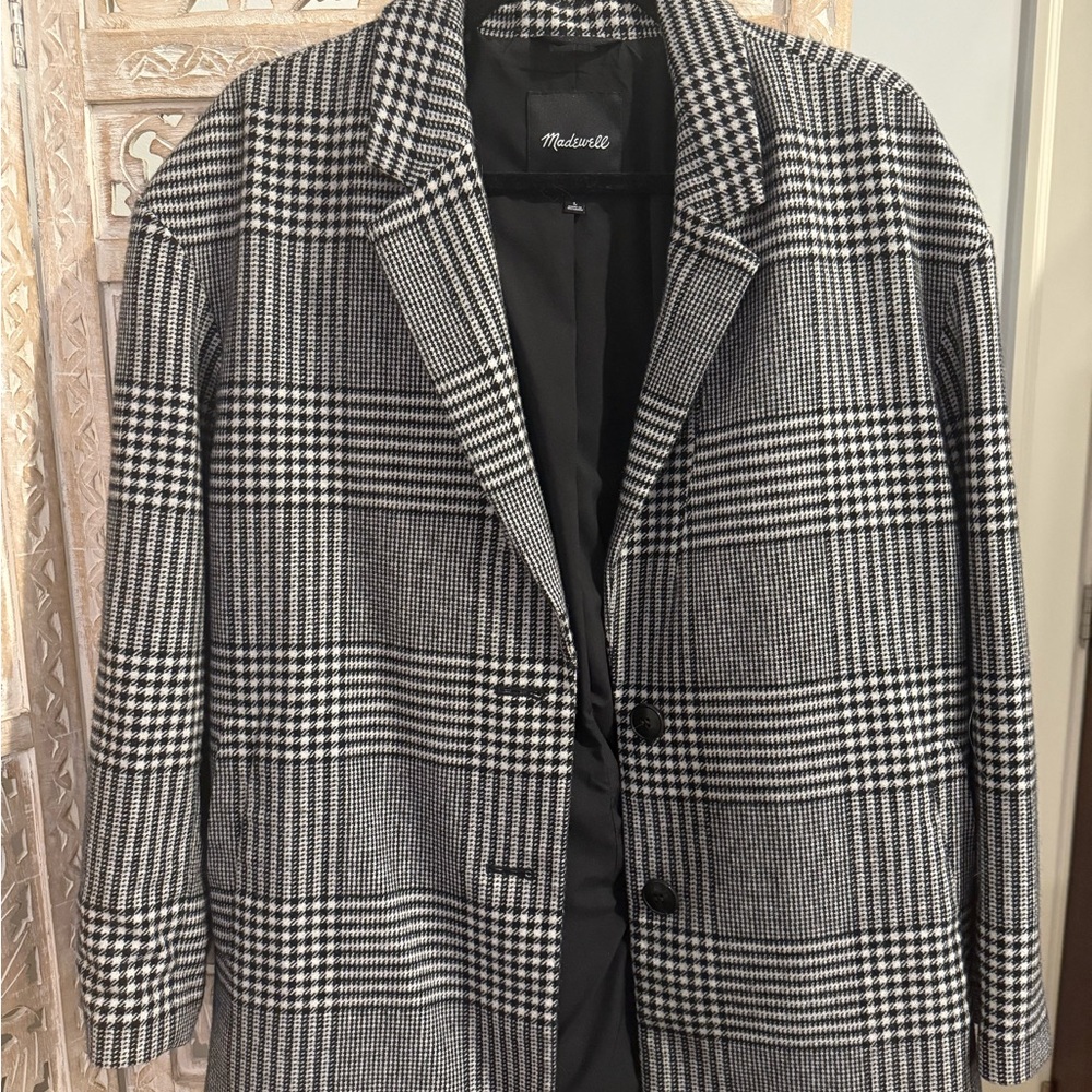 Madewell Black and White Blazer